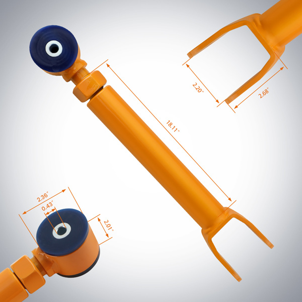 控制臂Front Upper Adjustable Control Arms Set 0-8'' Lift for 1997-06 Jeep Wrangler TJ 86552708-12