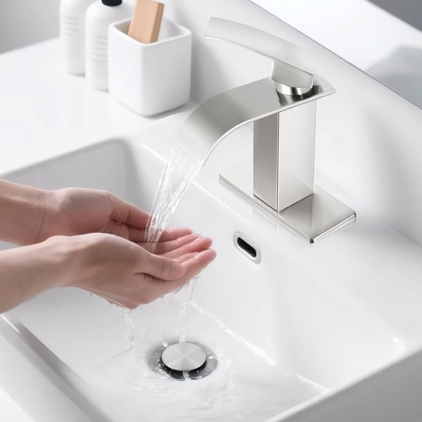 Single Handle Bathroom Faucet Lavatory Faucet Stainless Steel Single Hole-TP, Brushed Nickel[Unable to ship on weekends,usps/fedex]-11