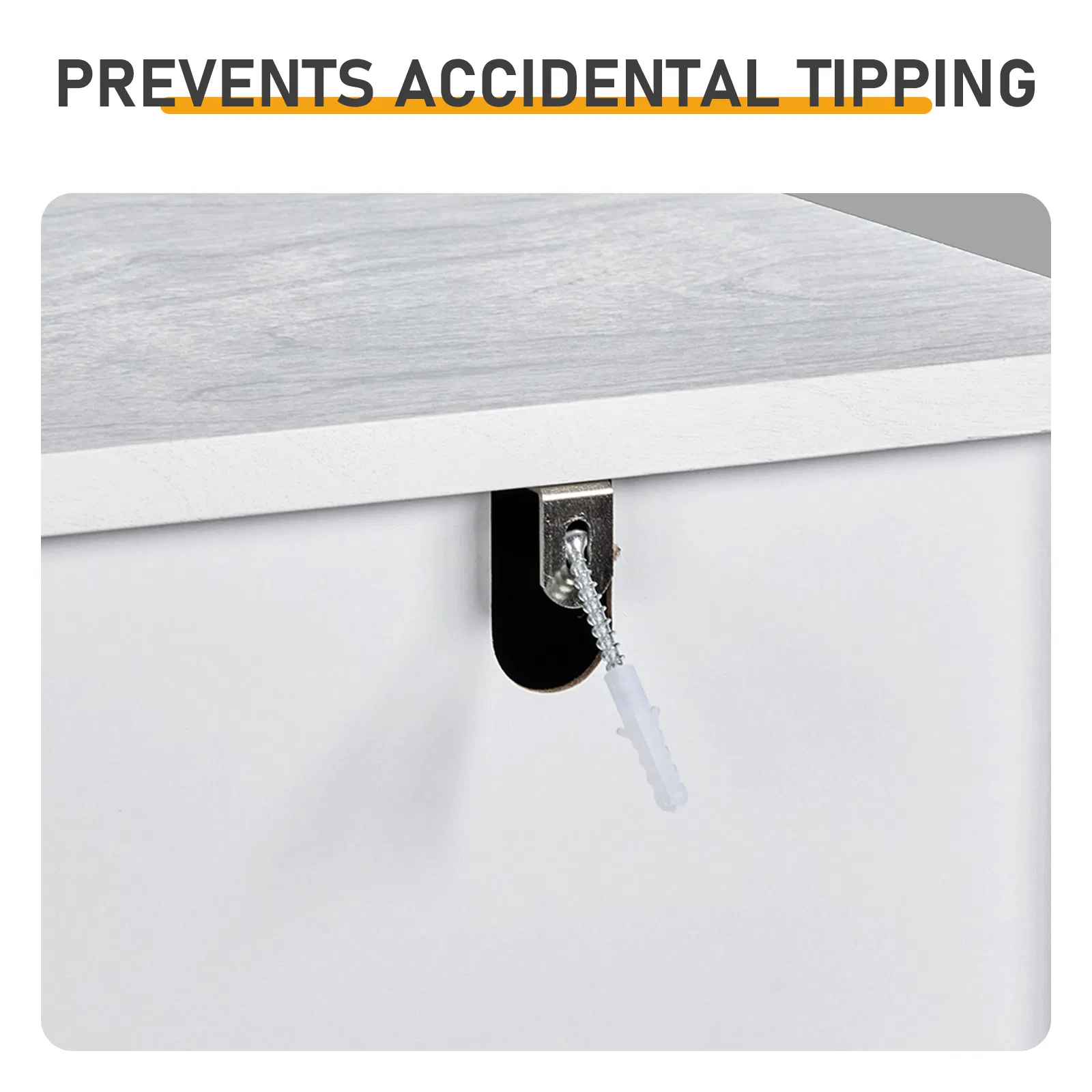 5-Drawer Cabinet with Solid Wood Veneer and Paint P2 MDF + P2 Particleboard Storage Cabinet… image 10