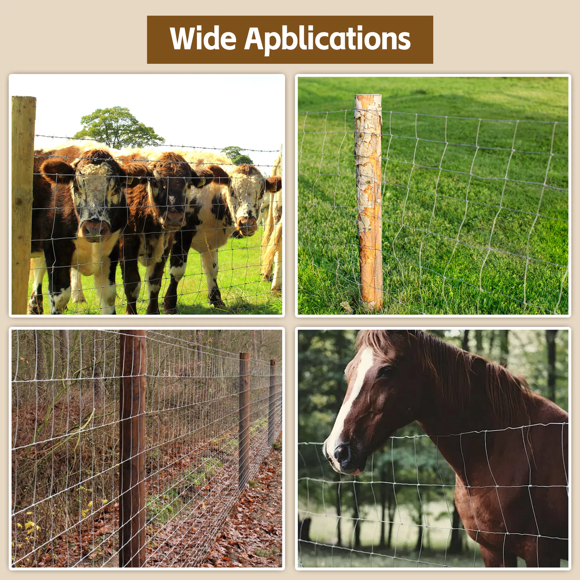 5x164 ft Advanced Weave Farm Enclosures Long-Lasting and Secure Galvanized Farm Fence image 4