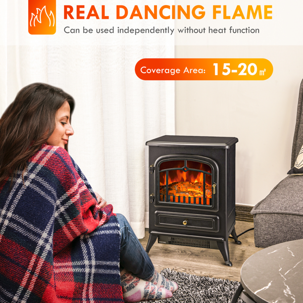 Electric Fireplace Heater LED Flame Fireplace Stove-14