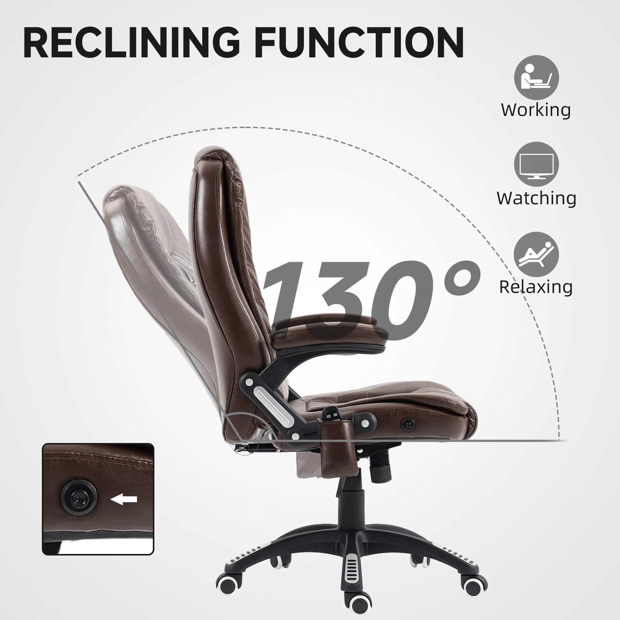Reclining Massage Office Chair, picture 4 of 5