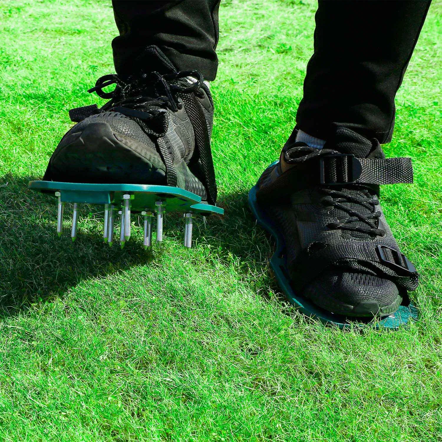 Lawn Aerator Shoes with Adjustable Straps