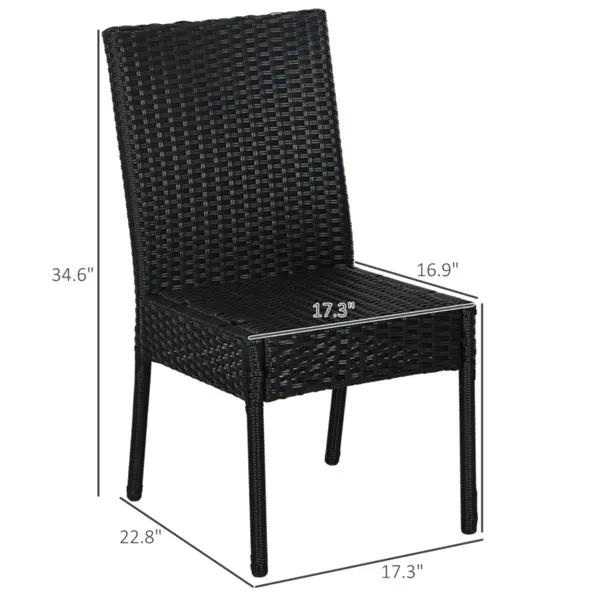 PE Rattan Outdoor Dining Chairs, picture 2 of 3