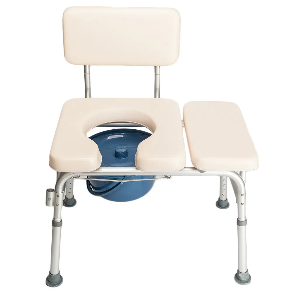 Multifunctional Aluminum Elder People Disabled People Pregnant Women Commode Chair Bath Chair Creamy…