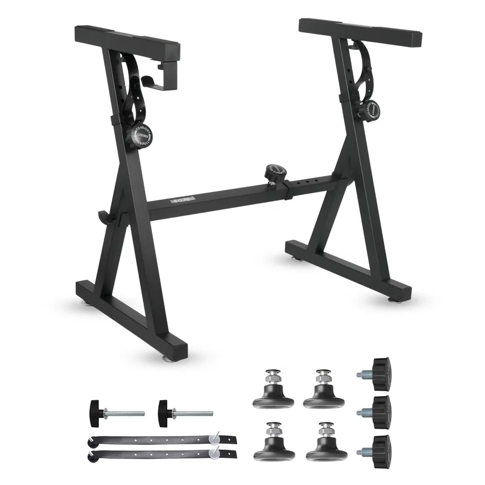 5Core Keyboard Stand Piano Riser Z Style Adjustable Height Width Music Stands for 54 - 88 Key Boards