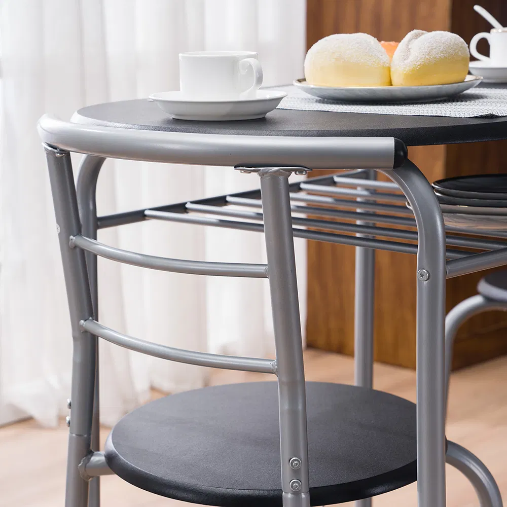 PVC Breakfast Table (One Table and Two Chairs) Black image 20