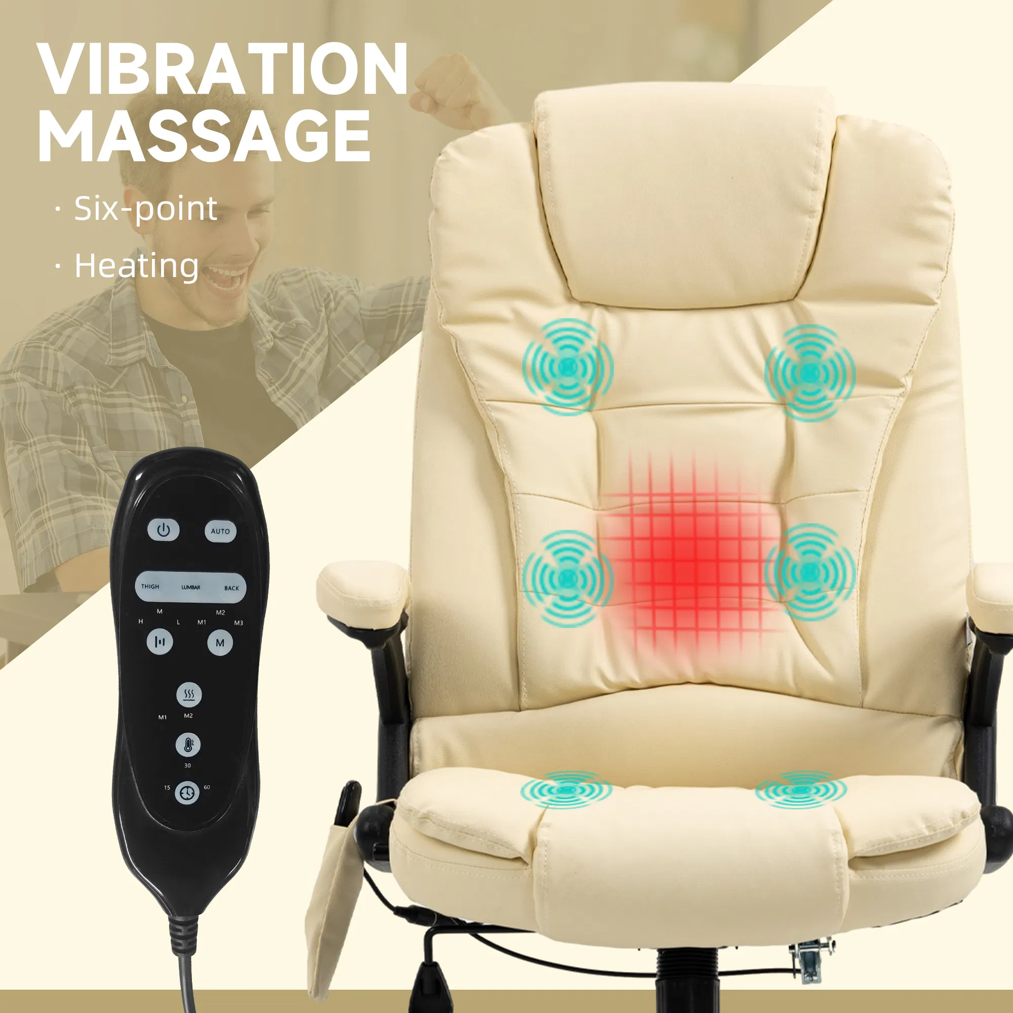 Office Chair Adjustable Heated Ergonomic Massage Swivel — photo 4