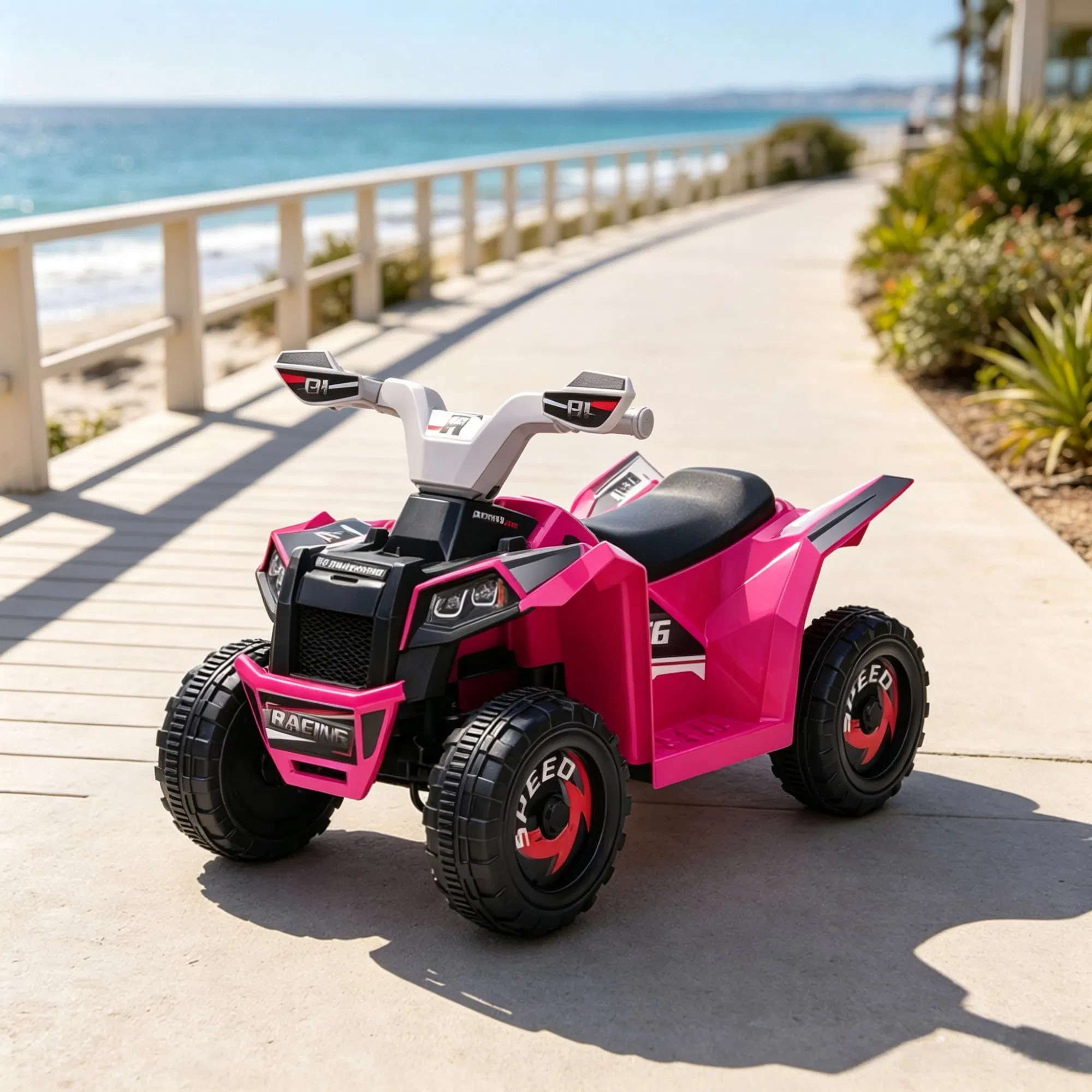 Pink 6V Kids Electric Toy Car: Forward & Reverse Function, Wear-Resistant Wheels Ride-On for 18-36 Months