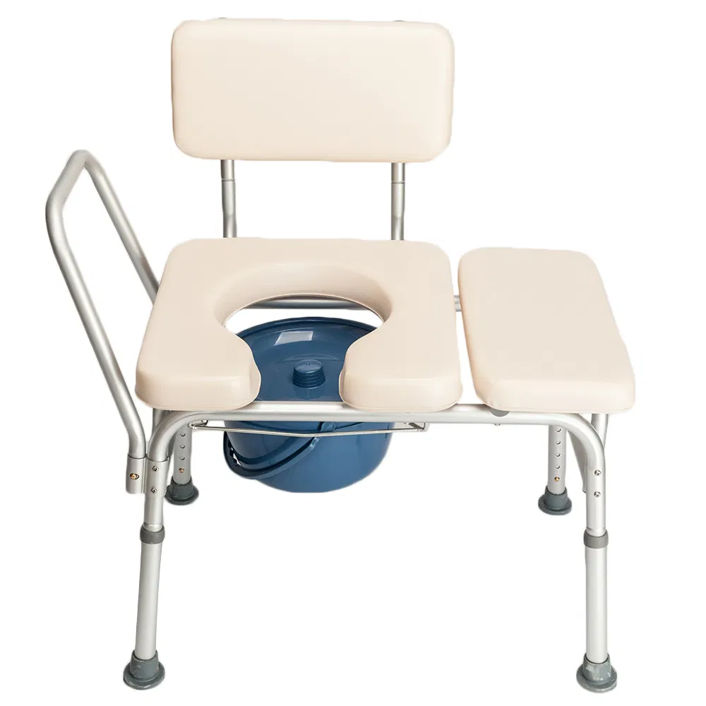 Multifunctional Aluminum Elder People Disabled People Pregnant Women Commode Chair Bath Chair Creamy… image 2