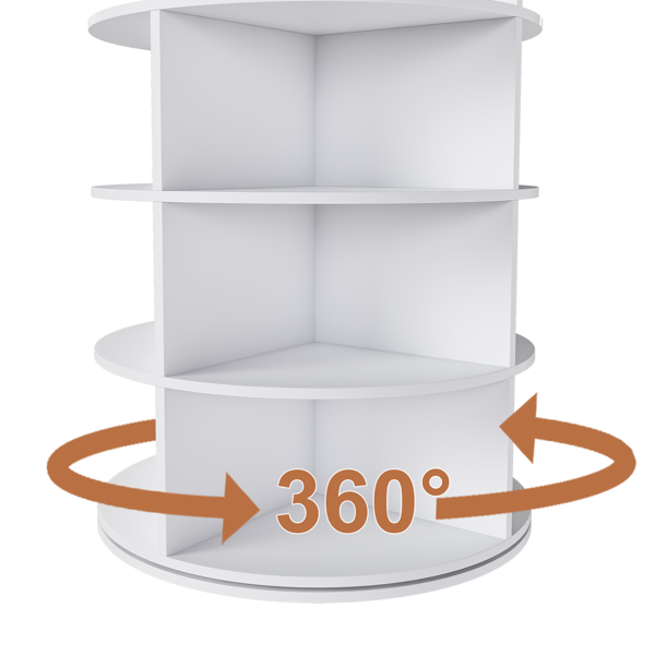 Rotating Shoe Rack Tower, 7-Tier Spinning Storage Rack, Free Standing 360° Revolving Shoe Organizer, Holds 28 Pairs of Shoes (7-Tier,White) -38
