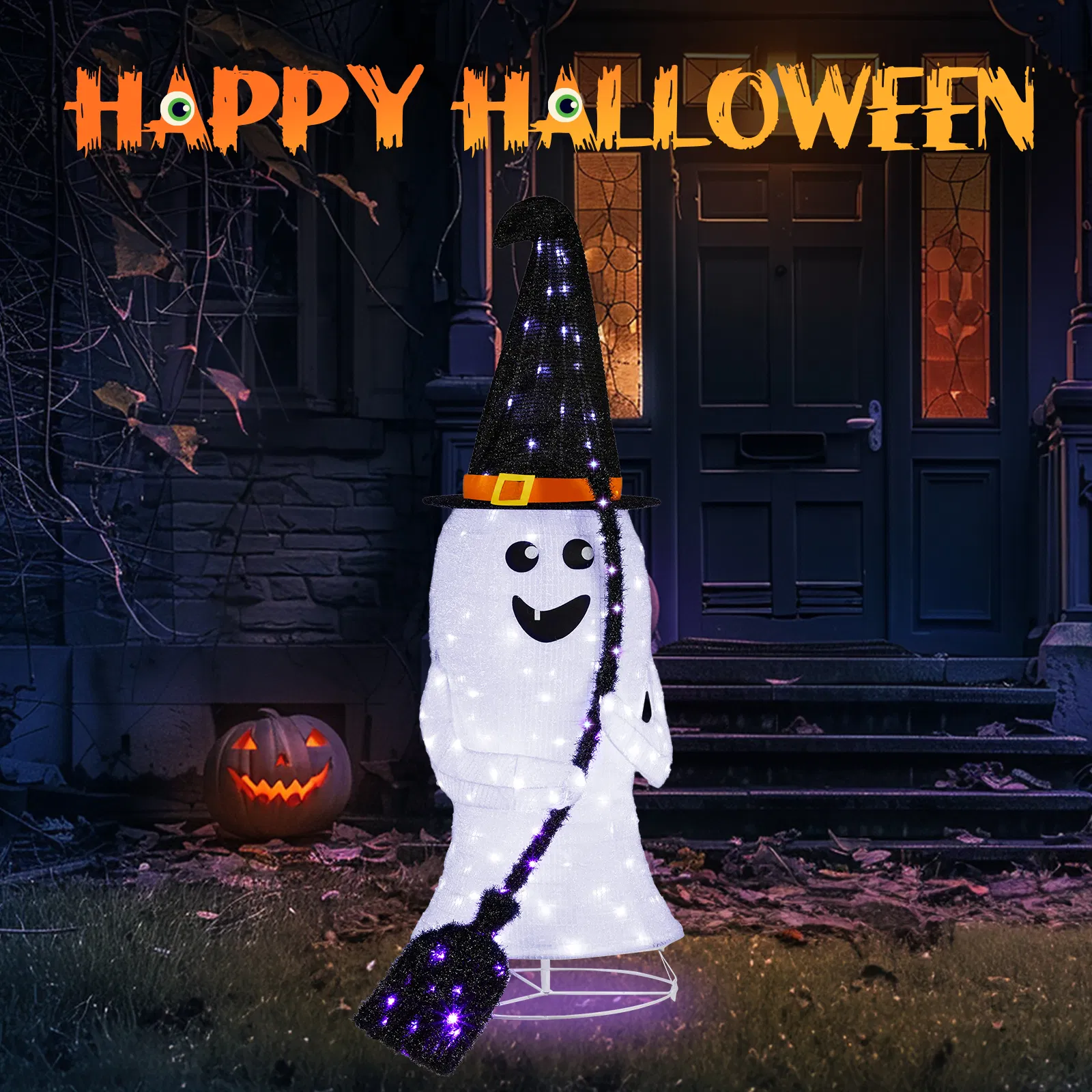Replace 944001634ft Ghost 100LED Lighted Outdoor Halloween Decorations image 5