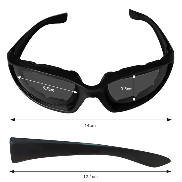 3 pairs  Motorcycle Sports Biker Riding Glasses Wind Resistant Eye Protection Women Men Sports Goggles Cycling Glasses Sunglasses Gray/Clear/Yellow-13