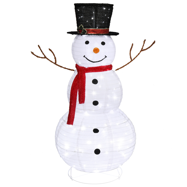 [Replace 62175283]60*60*120cm 30.00V 3.60W  Snowman Snow Fleece Garden Snowman Decoration White-25