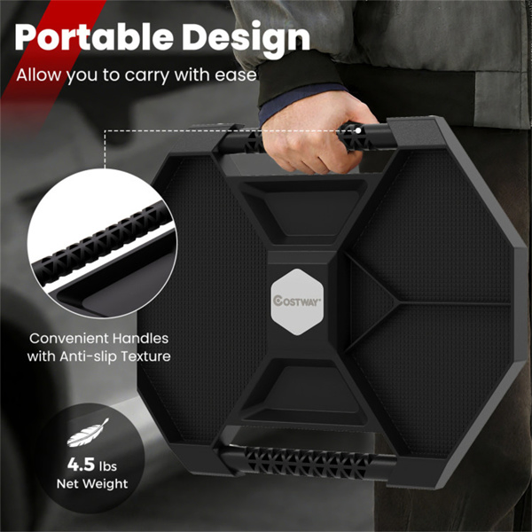 Rolling Tool Creeper PP PVC Storage Caddy with 360° Swivel Casters 30LBS Capacity-17