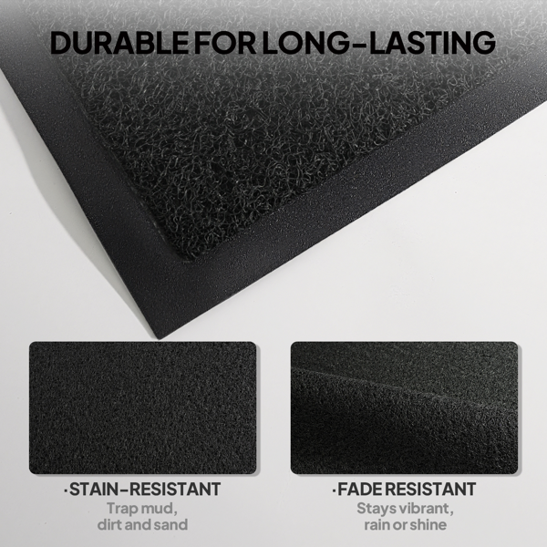 1PC Black PVC Composite Commercial Entrance Mat, 90x150x1.2cm, Extra-Long & Thick Heavy-Duty Floor Protection-16