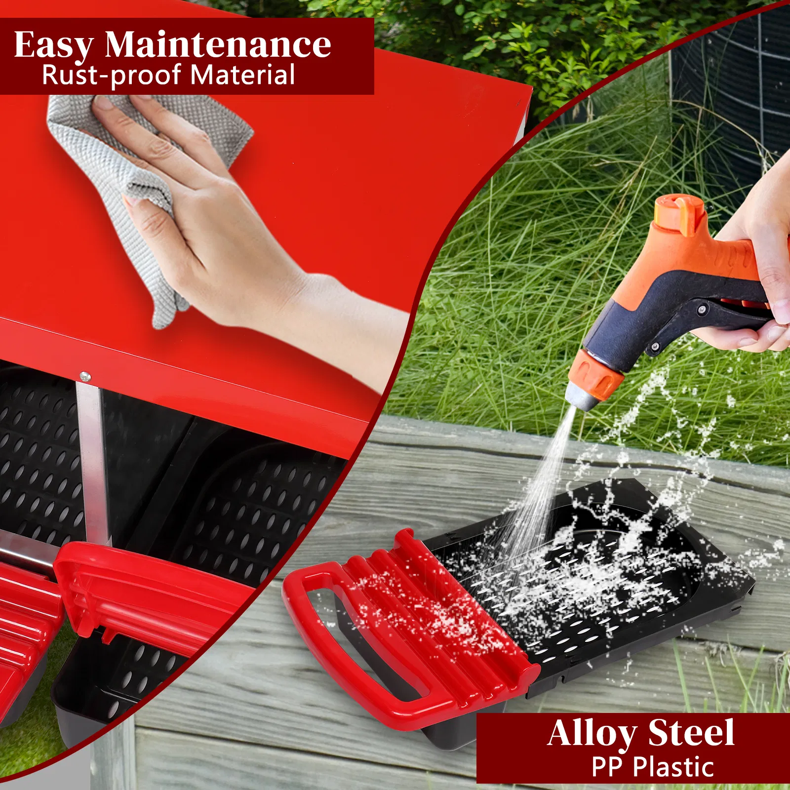 3 Compartment Roll Out Chicken Nesting Box with Plastic Basket, Egg Nest Box Chicken Laying Box Hens… image 3