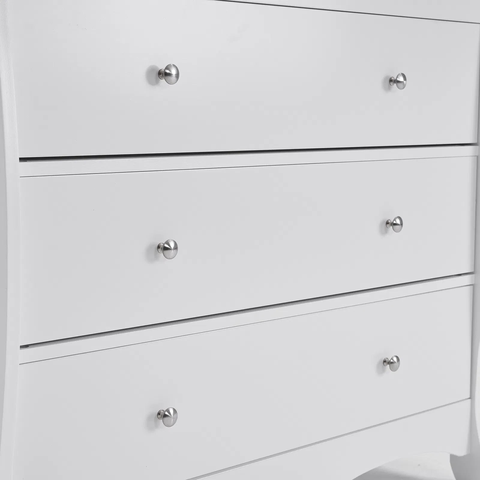 White 3-Tier Drawer Baby Cot with Safety Guard – 90.5x58x92cm | Wooden Baby Bed & Storage Combo image 13