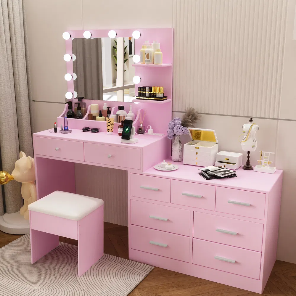Vanity Desk Set with Light, picture 5 of 5