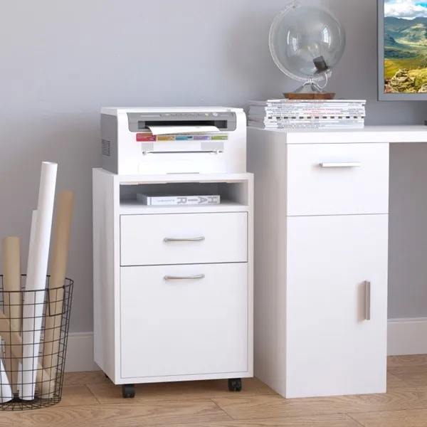 White Rolling File Cabinet, picture 1 of 5