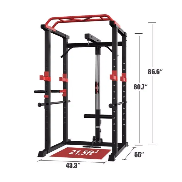 Power Cage Squat Rack Stands Gym Equipment 1000-Pound Capacity — photo 7