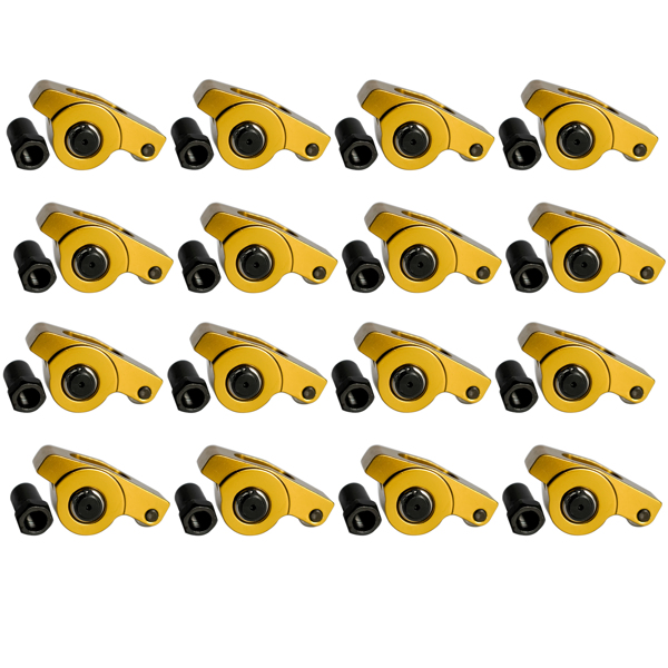 摇臂 Aluminum Self-aligning Roller Rockers Arms 1.5 Ratio For Chevy Small Block SBC Gen I 350 400-15