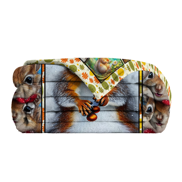 Cartoon Squirrel Flannel Blanket - Soft, Scenic, Lightweight, Suitable for Sofa, Office, Bed, Nature, Travel - Multi-functional Four-season Gift, Variety  60*80 (temu can only be self-picked up)-13