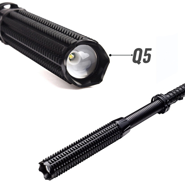 USB Rechargeable LED Flashlight Retractable Torch 3-Mode Zoomable Security Light Outdoor Flashlight Set-14