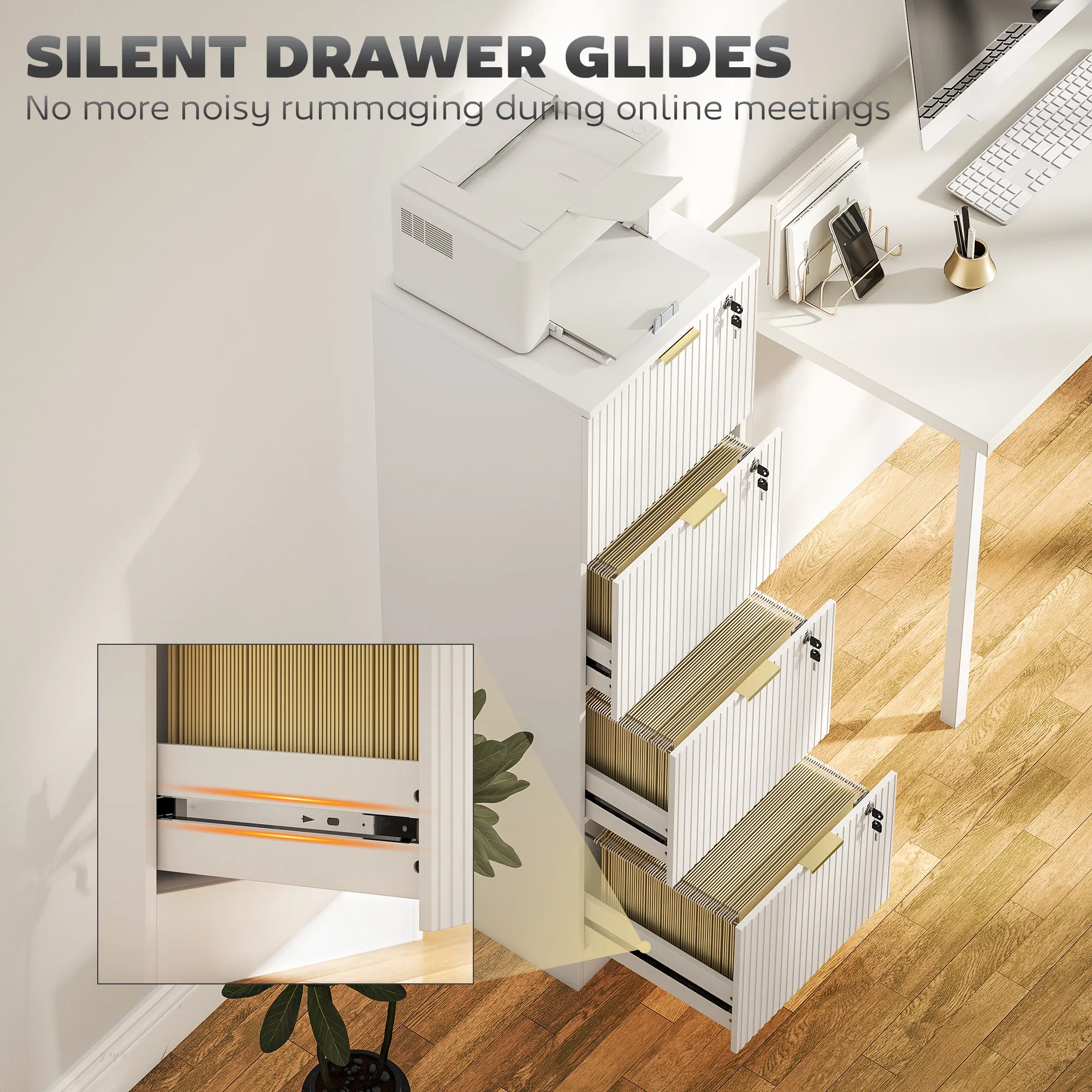 Lockable Filing Cabinet with Drawers, picture 2 of 5