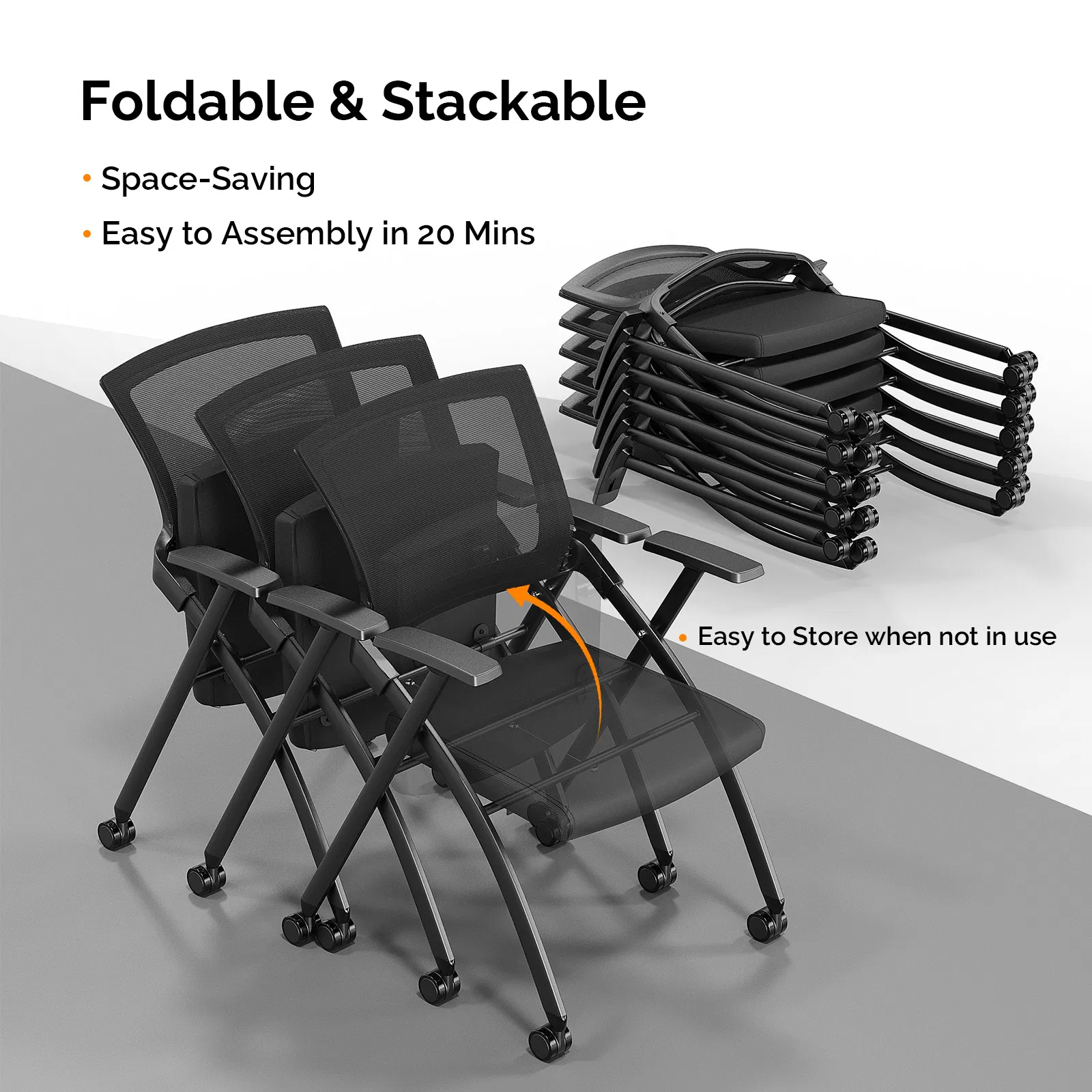 Stackable Conference Chair with Wheels, picture 4 of 5