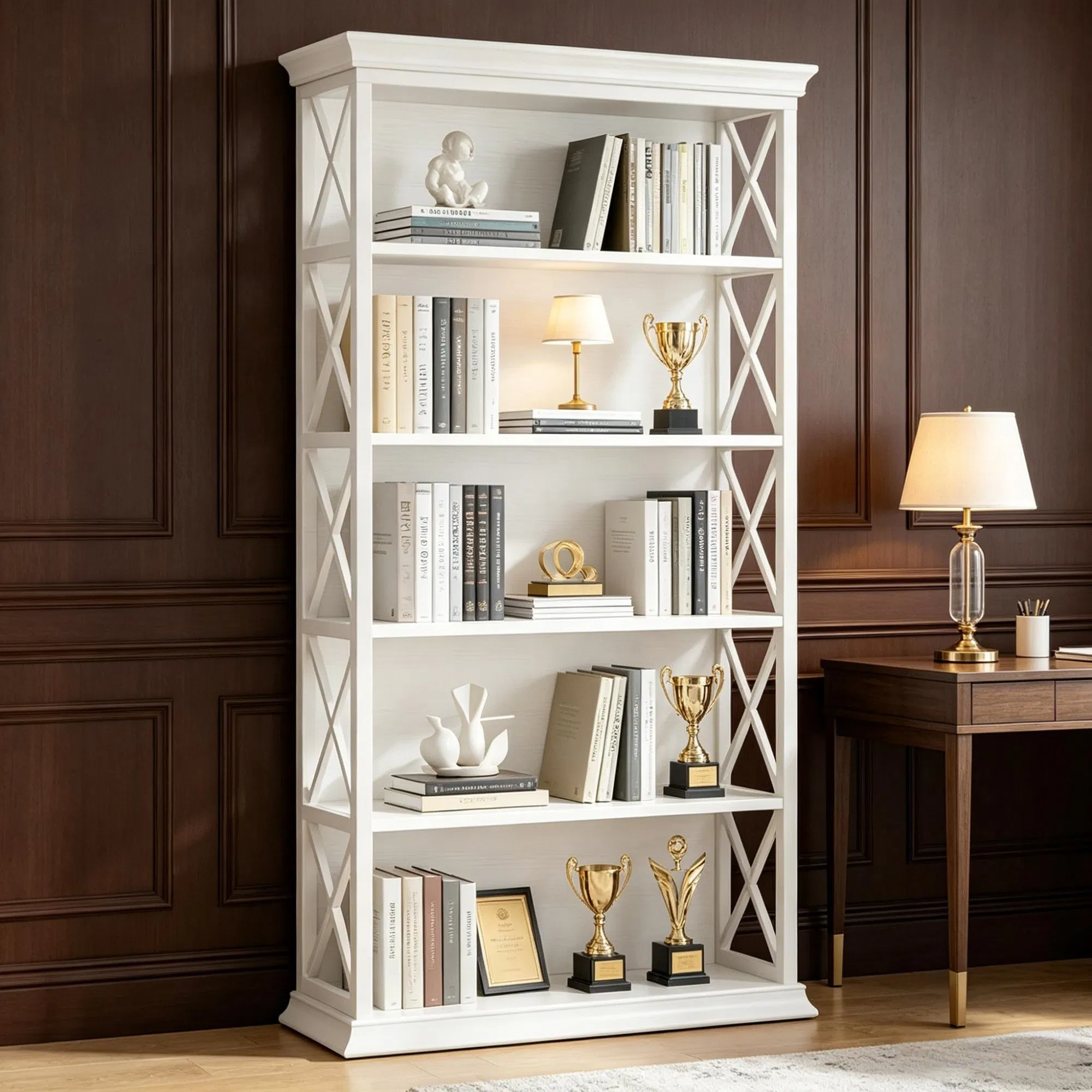 Metal and Wood Bookshelf