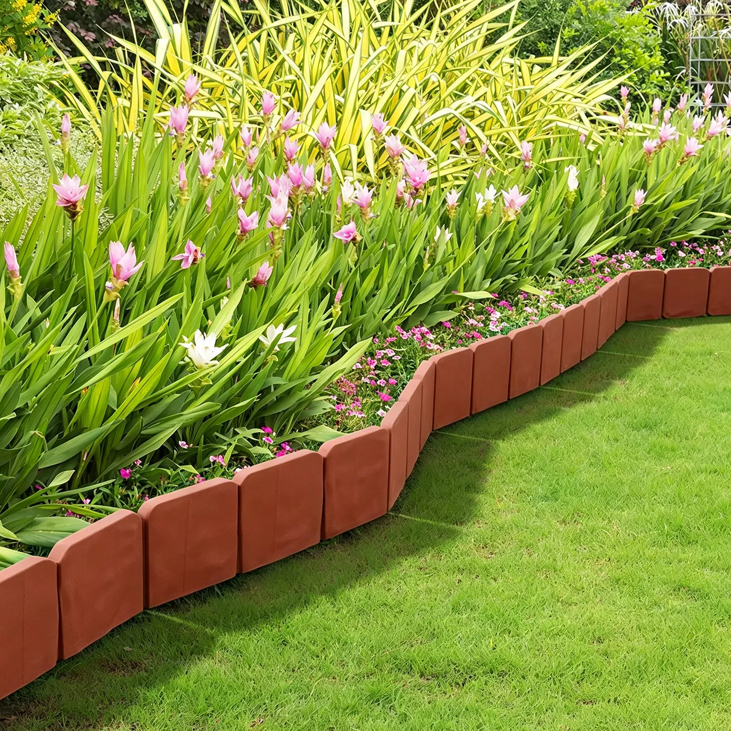 Plastic Garden Edging, 20-Piece 16 ft