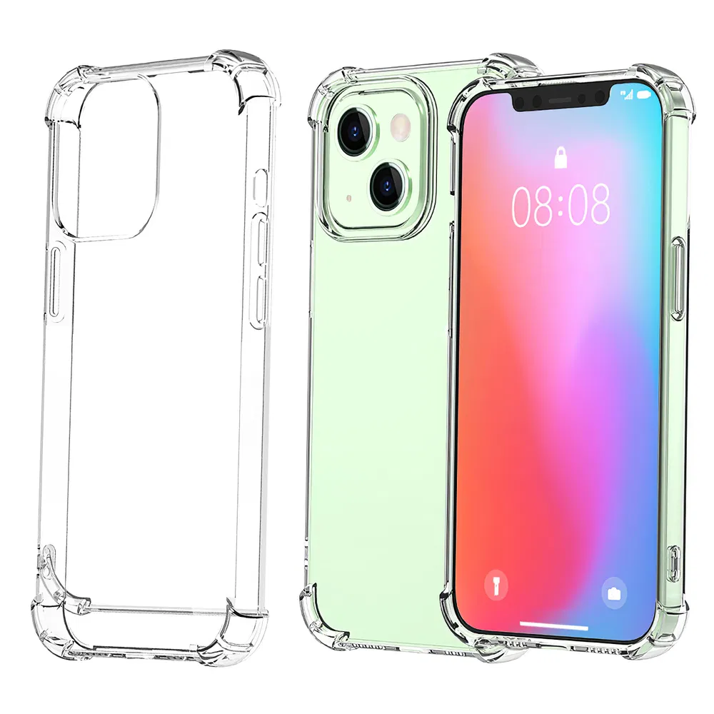Caja transparente de protección para teléfono resistente a impactos