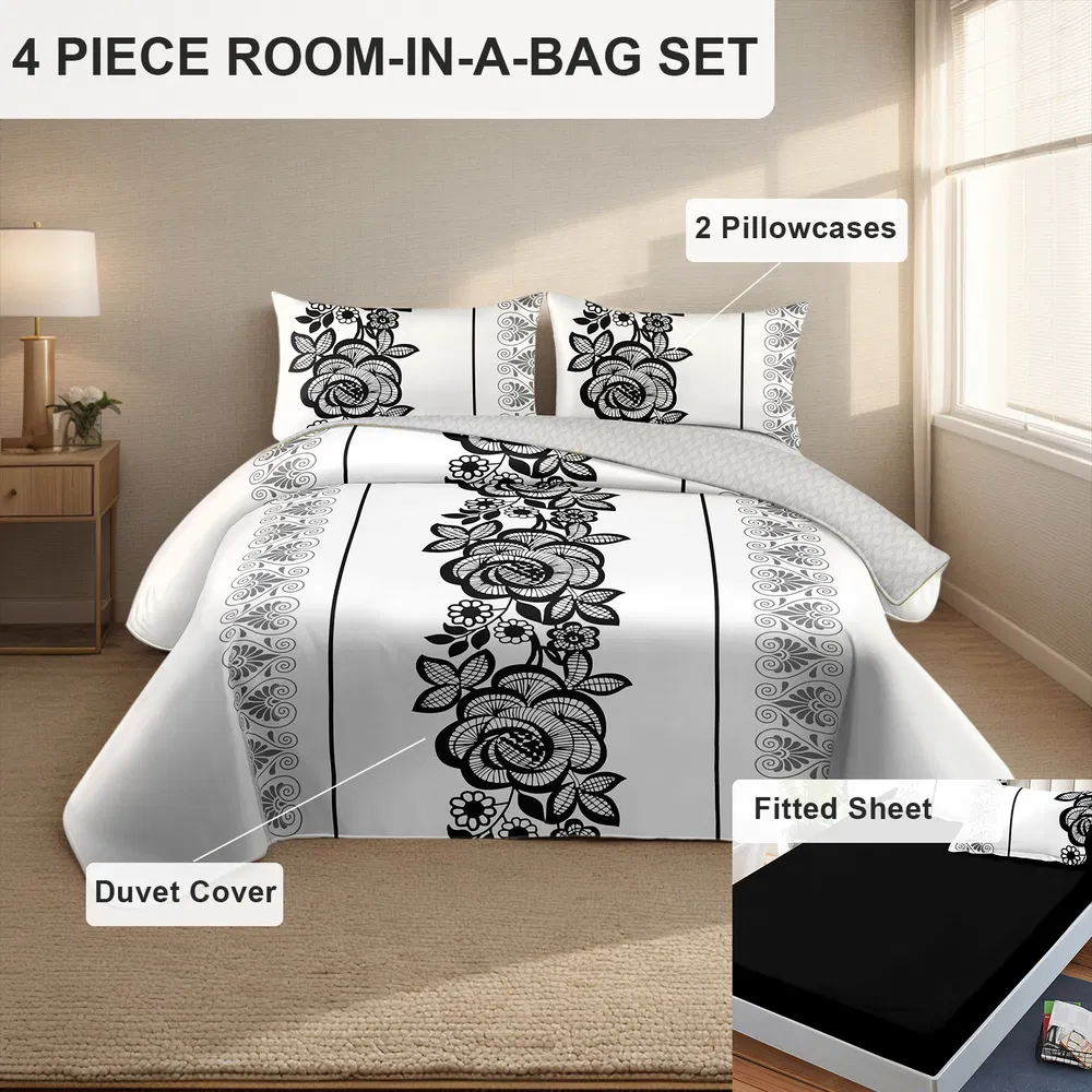 Washed Microfiber Duvet Cover Set, picture 3 of 4