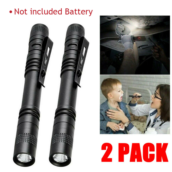 2 PCS Portable Mini LED Flashlight Camping Hiking Handheld Flashlight Pen Work light-20