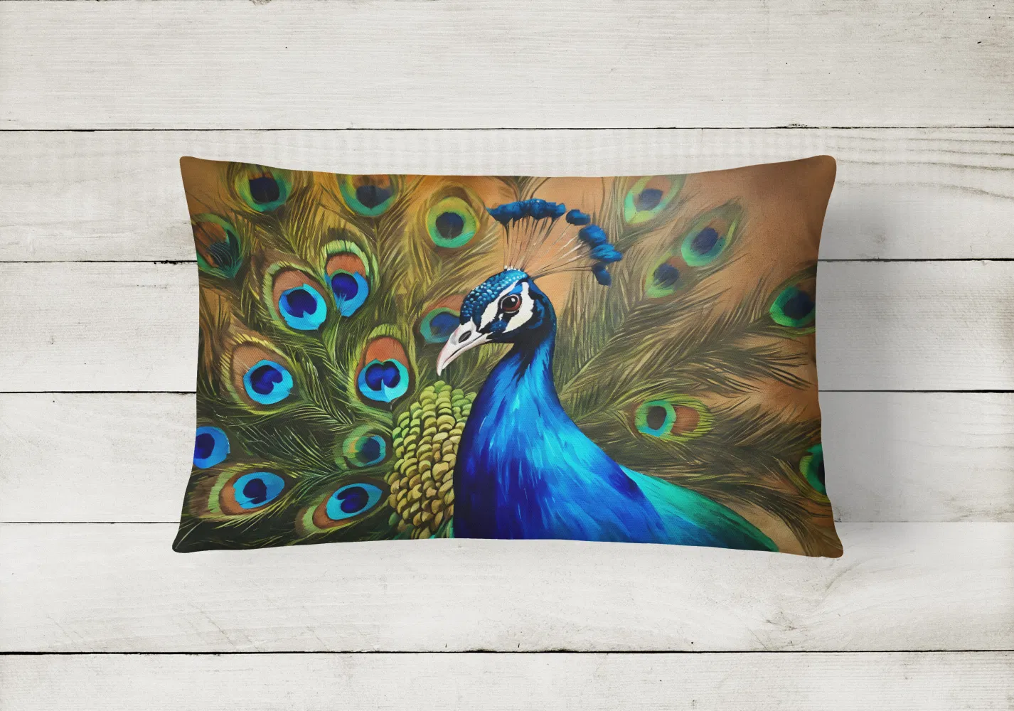 Peacock Throw Pillow, picture 2 of 5