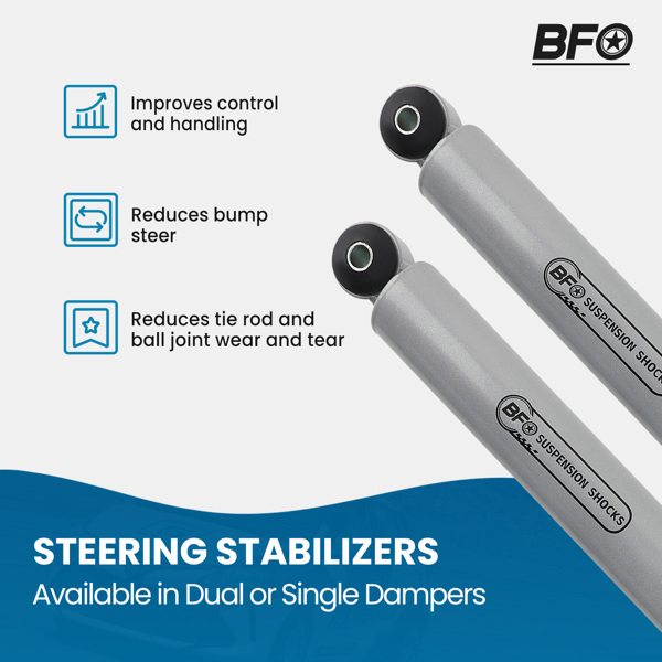 转向稳定杆 Dual Steering Stabilizer For Ford F-250 F-350 Super Duty 4WD 2005-2024 C33132337-10