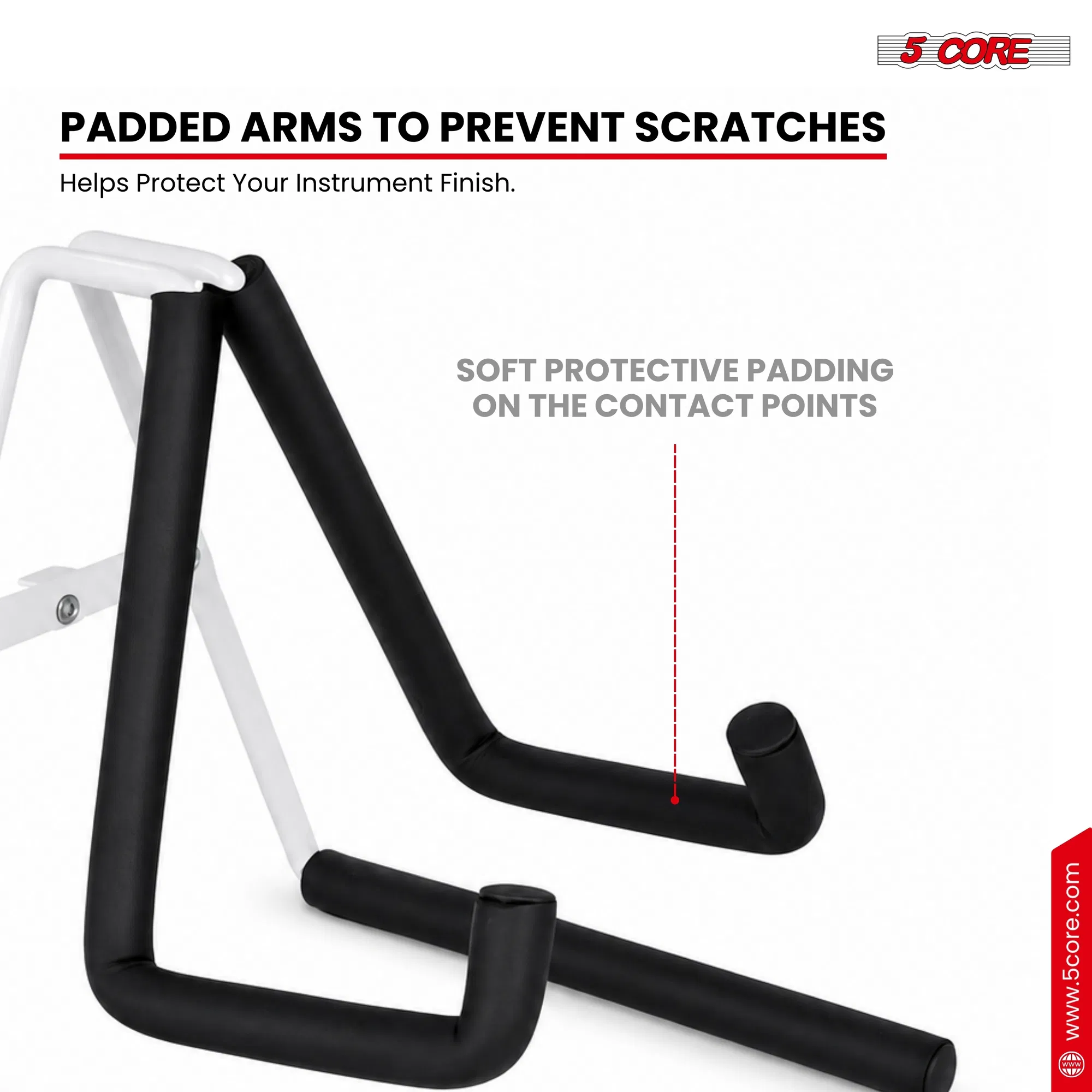 5 Core Ukulele Stand A Frame Metal Body w Soft Padded Arms Support Banjo Ukuleles Mini Guitar Violin image 2