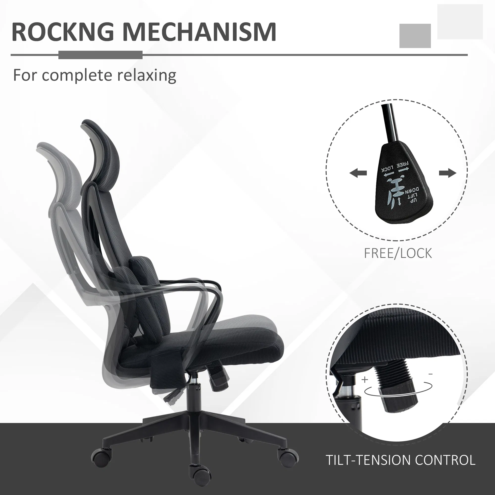 Office Chair High Back — Ergonomic Mesh Computer Chair Executive — photo 3