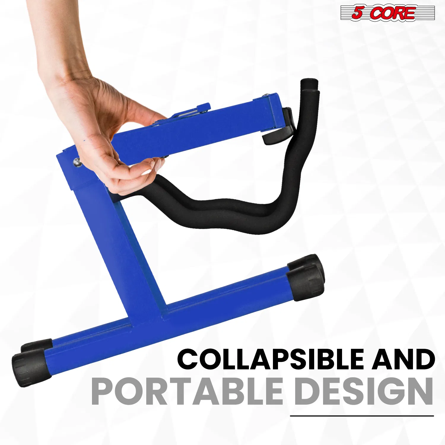 5 Core Guitar Stand A Frame w Soft Foam Arm Non Slip Rubber for Acoustic Electric Bass image 8
