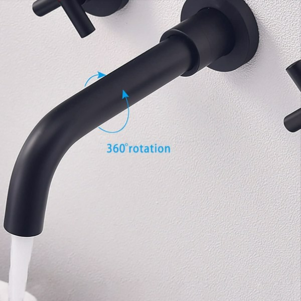 浴室水龙头壁挂式浴室水槽水龙头Bathroom Faucet Wall Mounted Bathroom Sink Faucet-Archaize-8