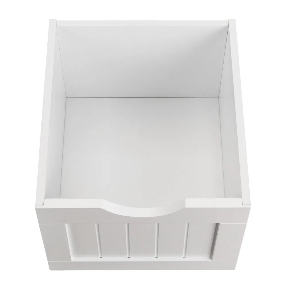 Single Door Bathroom Storage Cabinet with 4 Drawers White image 3
