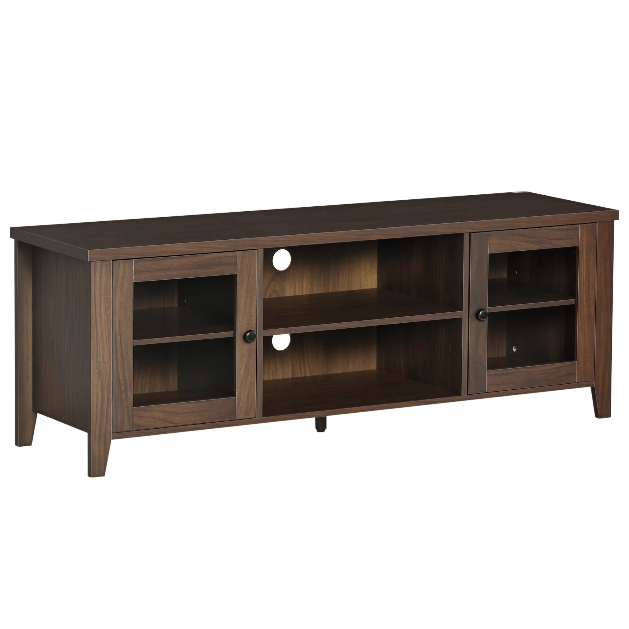 Wood TV Stand with Storage