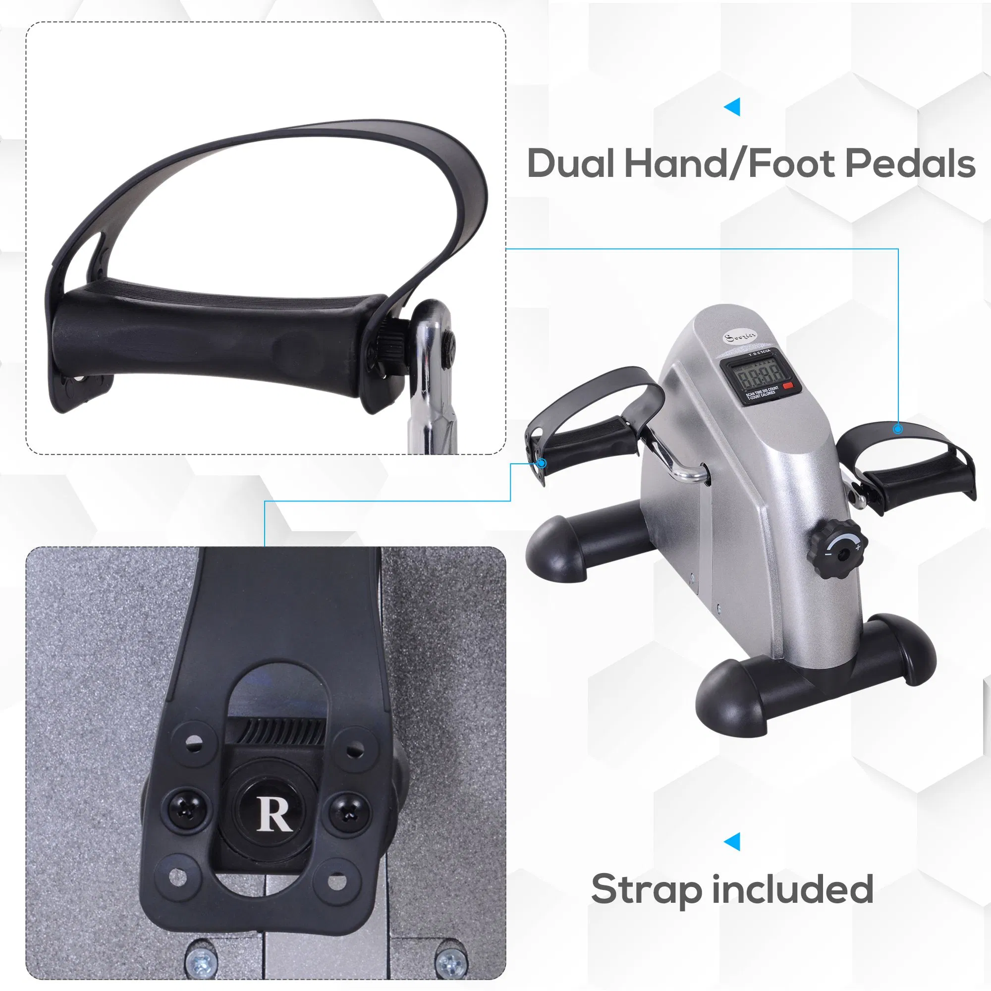 Portable Mini Pedal Exercise Bike Indoor Cycle Fitness Arm Leg — photo 4