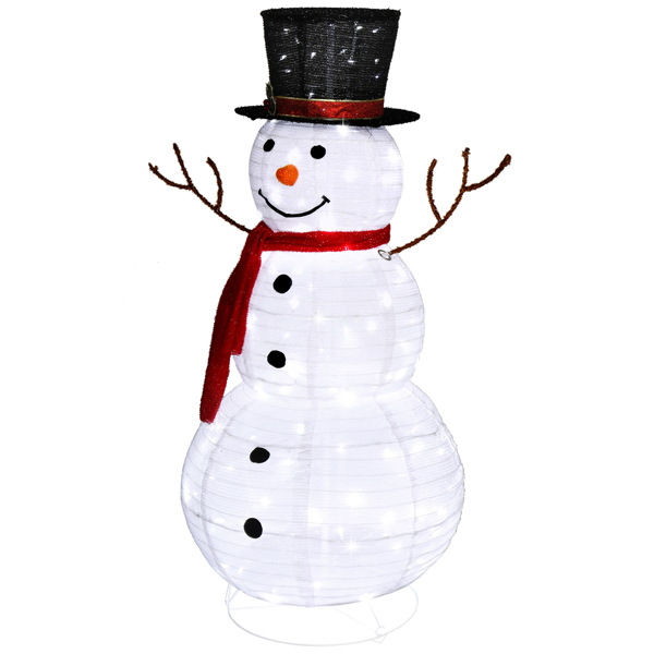 [Replace 62175283]60*60*120cm 30.00V 3.60W  Snowman Snow Fleece Garden Snowman Decoration White-32