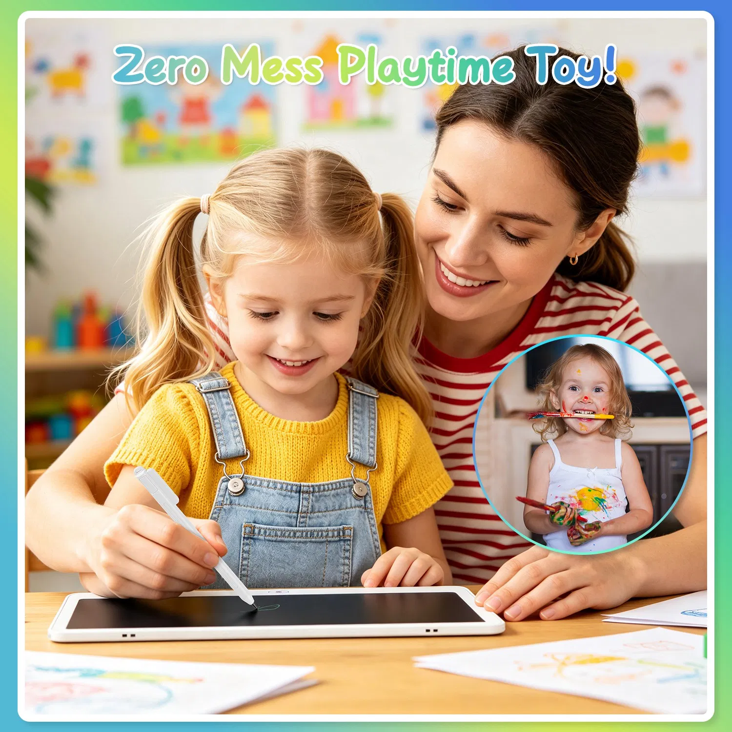 LCD Writing Tablet for Kids, Reusable Doodle Board image 5