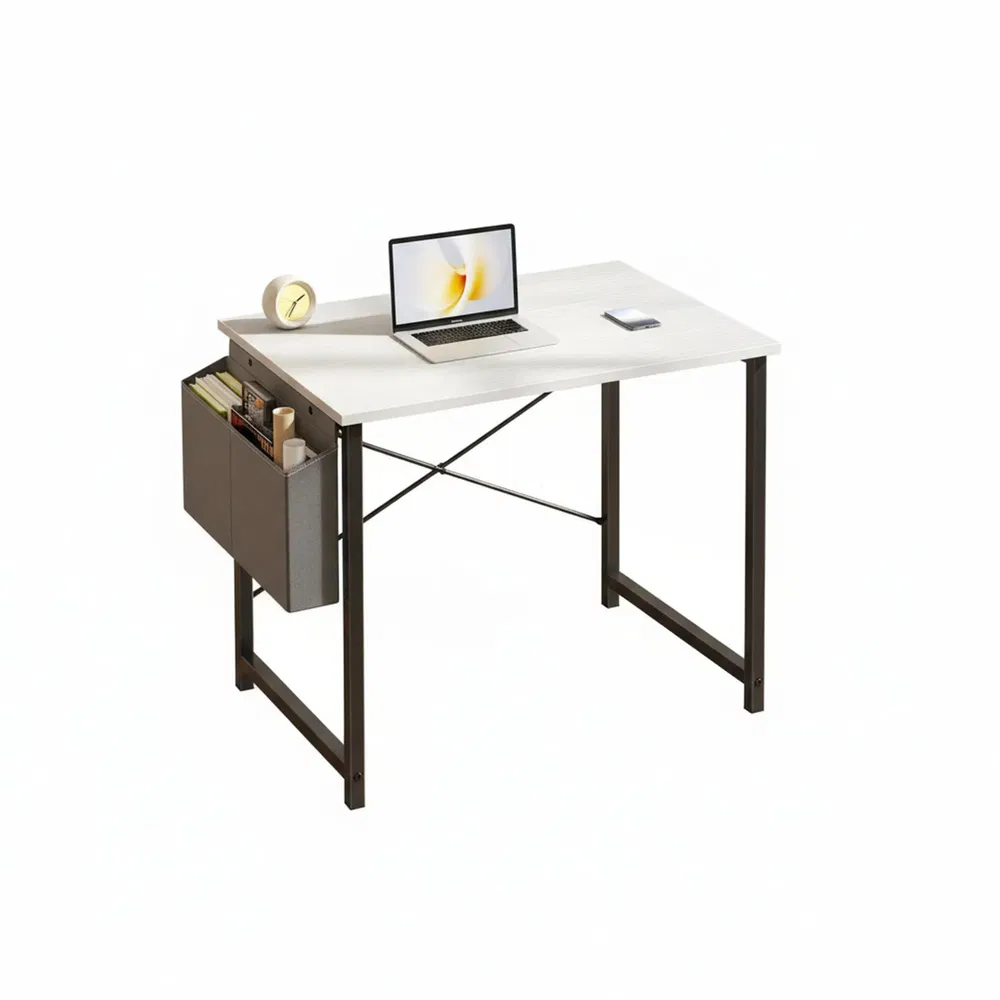 31IN Computer Desk for Home Office, Modern Study Work Table Simple Style for Bedroom, Writing Desks with X-Shaped Reinforcement image 7
