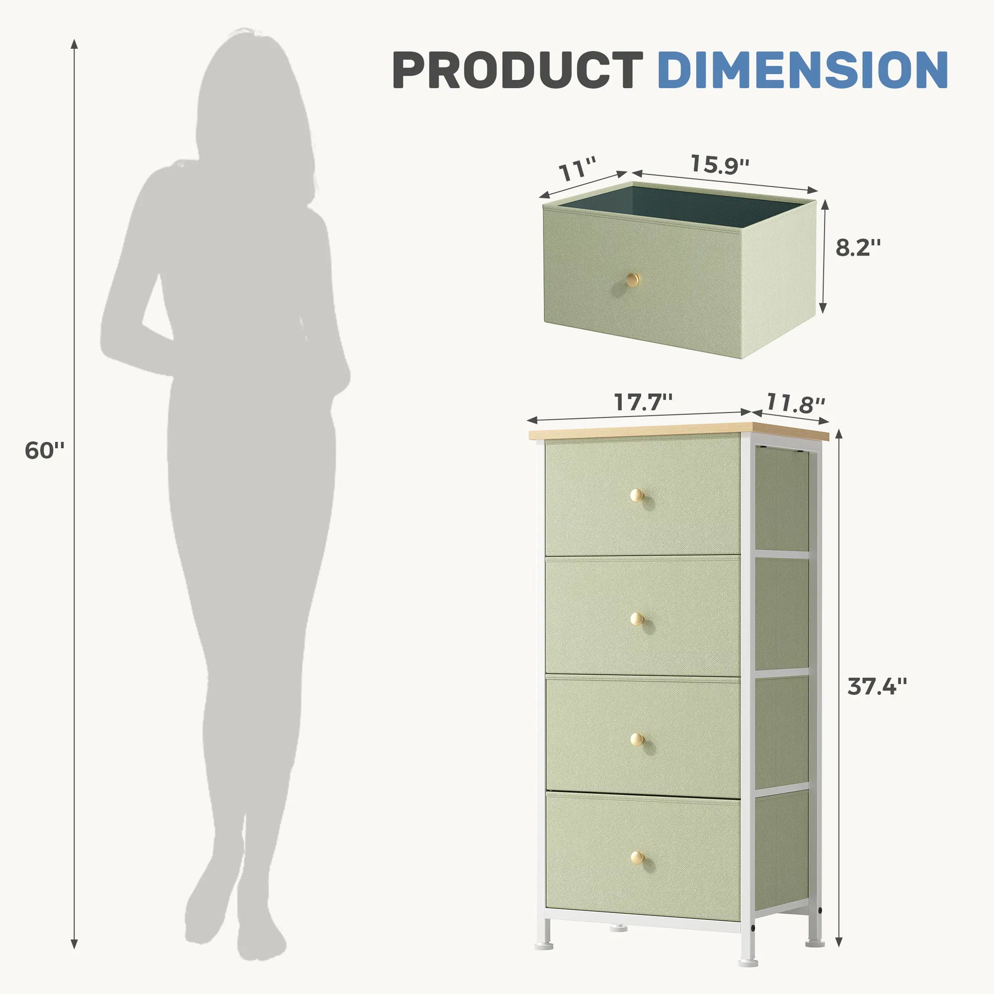 4-Drawer Storage Cabinet, picture 3 of 7