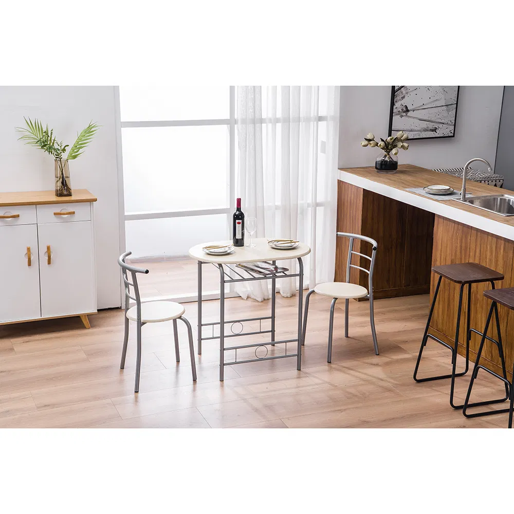 PVC Breakfast Table (One Table and Two Chairs) Natural image 13