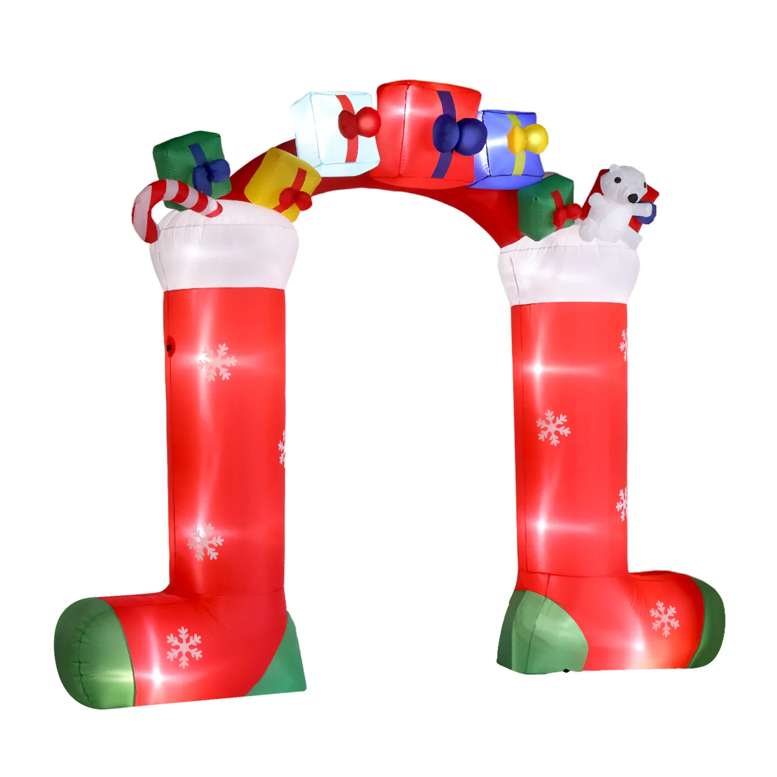 9ft 24W 11 LED Lights Christmas Sock Arch Holiday Arch Decoration image 3